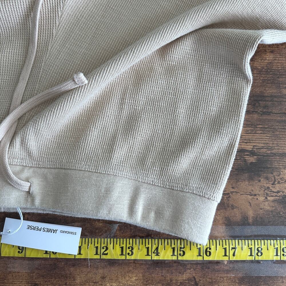 NWT James Perse 100 Cotton Waffle Wide Leg Lounge Pants XL Tan MSRP 225 - Picture 3 of 10